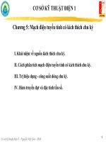 CHƯƠNG 5: MẠCH ĐIỆN TUYẾN TÍNH CÓ KÍCH THÍCH CHU KỲ MÔN CƠ SỞ KỸ THUẬT ĐIỆN 1