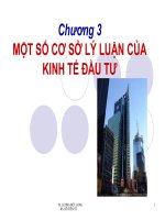 Chương 3 MỘT SỐ CƠ SỞ LÝ LUẬN CỦA KINH TẾ ĐẦU TƯ ppt