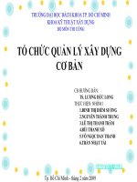 TỔ CHỨC QUẢN LÝ XÂY DỰNG CƠ BẢN pptx