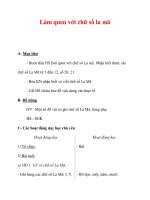 Giáo án môn Toán lớp 3 :Tên bài dạy : Làm quen với chữ số la mã pptx