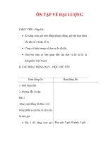 Giáo án môn Toán lớp 2:Tên bài dạy :ÔN TẬP VỀ ĐẠI LƯỢNG pps