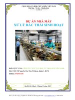 Dự án nhà máy xử lý rác thải sinh hoạt,
