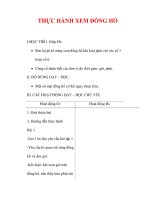 Giáo án môn Toán lớp 2:Tên bài dạy :THỰC HÀNH XEM ĐỒNG HỒ doc