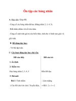 Giáo án môn Toán lớp 3 :Tên bài dạy : Ôn tập các bảng nhân potx