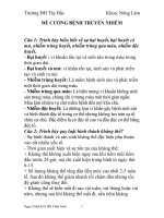 ĐỀ CƯƠNG BỆNH TRUYỀN NHIỄM