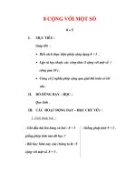 Giáo án môn Toán lớp 2:Tên bài dạy 8 CỘNG VỚI MỘT SỐ ppsx