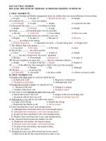 BÀI TẬP TRẮC NGHIỆM ANH VĂN ppt