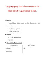 Giáo án môn Toán lớp 3 :Tên bài dạy : Luyện tập phép nhân số có năm chữ số với số có một CS và giải toán có lời văn . doc