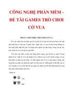 CÔNG NGHỆ PHẦN MỀM ĐỀ TÀI GAMES TRÒ CHƠI CỜ VUA PHẦN I: GIỚI THIỆU TRÒ CHƠI_phần 1 doc