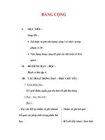 Giáo án môn Toán lớp 2:Tên bài dạy : BẢNG CỘNG docx