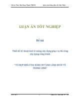 Đề tài: Thiết kế kỹ thuật lưới ô vuông xây dựng phục vụ thi công xây dựng công trình“ TỔ HỢP NHÀ Ở ĐA NĂNG 28 TẦNG LÀNG QUỐC TẾ THĂNG LONG” ppsx