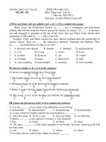 KIỂM TRA HỌC KÌ I Môn: Tiếng Anh - Lớp 10 ( Năm học 2010-2011) pps