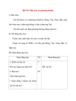 Giáo án lớp 2 môn Tự Nhiên Xã Hội: Bài 32: Mặt trời và phương hướng pps