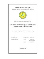 Xây dựng phần mềm quản lý sinh viên phòng công tác sinh viên
