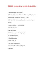 Giáo án tự nhiên xã hội lớp 2:Tên bài dạy Bài 10: ôn tập: Con người và sức khỏe doc