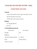 Giáo án môn Toán lớp 3 :Tên bài dạy : Luyện tập cách tính diện tích hình vuông có kích thước cho trước ppsx