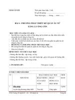 GIÁO ÁN THIẾT KẾ ÁO SƠ MI, QUẦN ÂU, VÁY - BÀI 5 doc