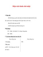 Giáo án môn Toán lớp 3 :Tên bài dạy : Diện tích hình chữ nhật pptx