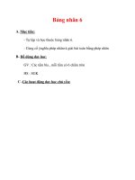 Giáo án môn Toán lớp 3 :Tên bài dạy : Bảng nhân 6 docx