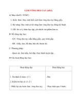 Giáo án lớp 2 môn Thủ Công: LÀM VÒNG ĐEO TAY (tiết2) pptx