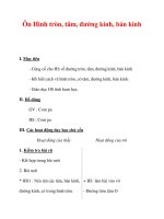 Giáo án môn Toán lớp 3 :Tên bài dạy : Ôn Hình tròn, tâm, đường kính, bán kính docx