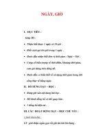 Giáo án môn Toán lớp 2:Tên bài dạy :NGÀY, GIỜ ppsx