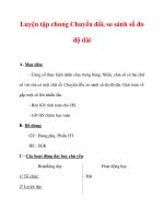 Giáo án môn Toán lớp 3 :Tên bài dạy : Luyện tập chung Chuyển đổi, so sánh số đo độ dài docx