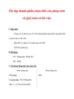 Giáo án môn Toán lớp 3 :Tên bài dạy : Ôn tập thành phần chưa biết của phép tính và giải toán có lời văn. potx