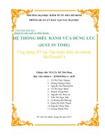 Ứng dụng JIT tại Tập đoàn thức ăn nhanh McDonald’s