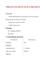 Giáo án môn Toán lớp 3 :Tên bài dạy : Nhân số có ba chữ số với số có một chữ số. ppsx