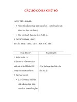 Giáo án môn Toán lớp 2:Tên bài dạy : CÁC SỐ CÓ BA CHỮ SỐ ppsx