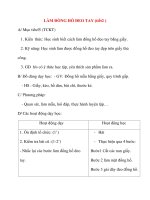 Giáo án lớp 2 môn Thủ Công: LÀM ĐỒNG HỒ ĐEO TAY (tiết2 ) docx