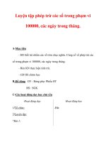 Giáo án môn Toán lớp 3 :Tên bài dạy : Luyện tập phép trừ các số trong phạm vi 100000, các ngày trong tháng. pdf