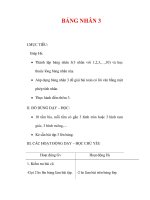 Giáo án môn Toán lớp 2:Tên bài dạy : BẢNG NHÂN 3 pdf