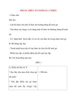 Giáo án lớp 5 môn Kỹ Thuật: BÀI 21: THỨC ĂN NUÔI GÀ pdf