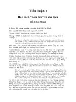 Tiểu luận: Học cách làm lớn từ chủ tịch Hồ Chí Minh pptx