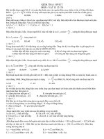 KIỂM TRA 15 PHÚT MÔN : VẬT LÍ 12 CB doc