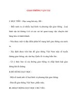 Giáo án lớp 5 môn Địa Lý: GIAO THÔNG VẬN TẢI ppsx