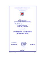 An ninh trong trong các hệ thống tin di động