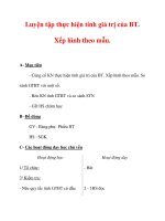 Giáo án môn Toán lớp 3 :Tên bài dạy : Luyện tập thực hiện tính giá trị của BT. Xếp hình theo mẫu. ppsx