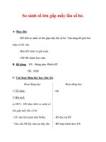 Giáo án môn Toán lớp 3 :Tên bài dạy : So sánh số lớn gấp mấy lần số bé. pot