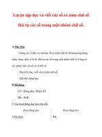 Giáo án môn Toán lớp 3 :Tên bài dạy : Luyện tập đọc và viết các số có năm chữ số thứ tự các số trong một nhóm chữ số. ppt