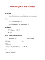 Giáo án môn Toán lớp 3 :Tên bài dạy : Ôn tập Diện tích hình chữ nhật docx