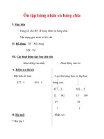 Giáo án môn Toán lớp 3 :Tên bài dạy : Ôn tập bảng nhân và bảng chia pps