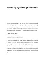 Điều trị ngộ độc cấp và quá liều ma tuý pot