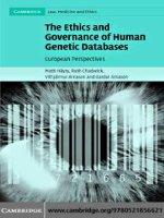 The Ethics and Governance of Human Genetic Databases European Perspectives Part 1 ppsx