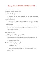 Giáo án lớp 5 môn Khoa Học: Bài dạy: TỪ LÚC MỚI SINH ĐẾN TUỔI DẬY THÌ pps