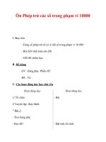 Giáo án môn Toán lớp 3 :Tên bài dạy : Ôn Phép trừ các số trong phạm vi 10000 docx