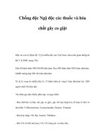 Chống độc Ngộ độc các thuốc và hóa chất gây co giật pptx