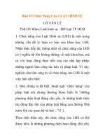 Báo cáo nghiên cứu khoa học: 